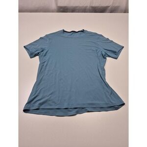 Performance Shirt Mens Large Blue Short Sleeve Lightweight Athletic Tee Running